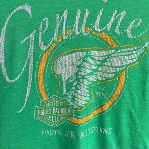 Harley Davidson green apple rough riders tshirt size medium